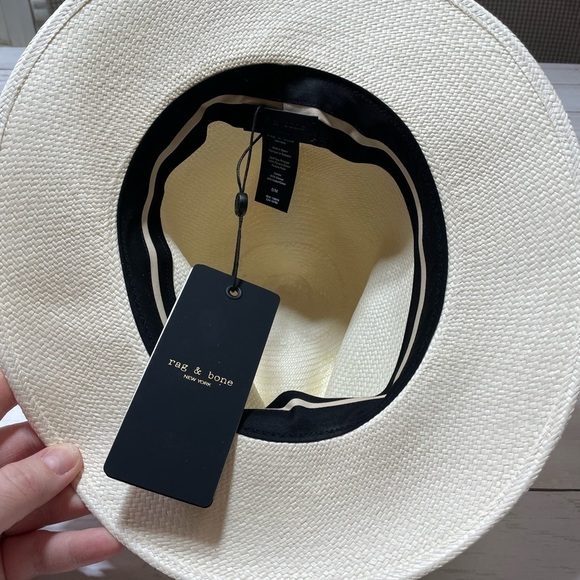 rag & bone Women\'s Panama Hat, White, S-M vacation festival cowgirl cowboy main image 8
